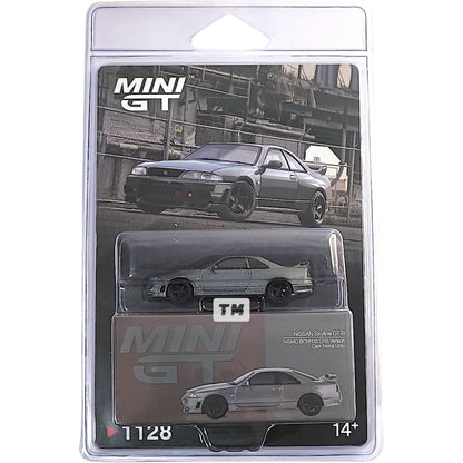 Mini GT NISSAN Skyline GT-R Dark Metal Gray (NISMO BCNR33 CRS Version) Blister Packaging MGT01128BL 1/64 Diecast