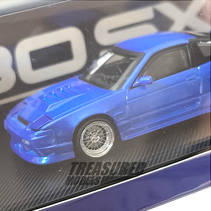Micro Turbo Nissan 180SX Type X Metallic Blue MT6407B3 1/64 Diecast