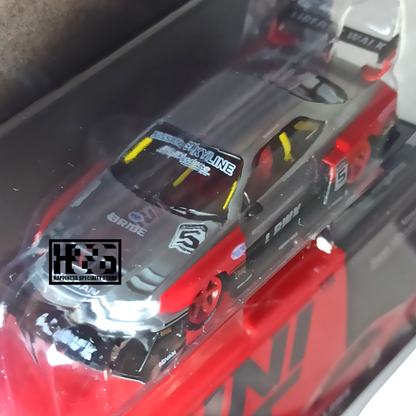 Mini GT Nissan CHASE LB-ER34 Super Silhouette Skyline Red Black MGT00843 1/64 Diecast