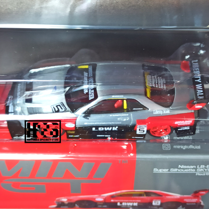 Mini GT Nissan CHASE LB-ER34 Super Silhouette Skyline Red Black MGT00843 1/64 Diecast