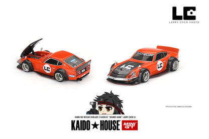 Kaido House Nissan Fairlady Z Kaido GT 'ORANGE BANG' Larry Chen V1 KHMG100 1/64 Diecast