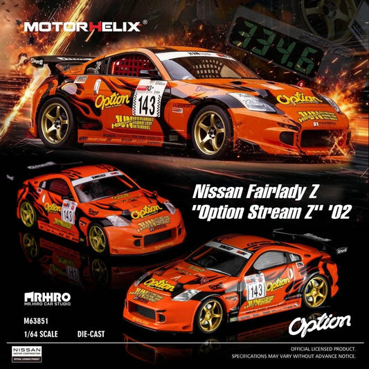 MotorHelix Nissan Fairlady Z Option Stream Z 02 M63851 1/64 Diecast