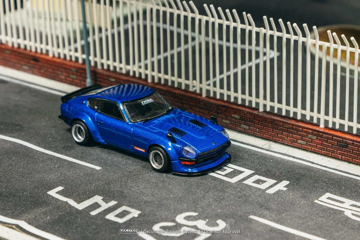 Tarmac Works Nissan Fairlady Z S30 Widebody - Designed by Jon Sibal Blue T64G-062-BL 1/64 Diecast