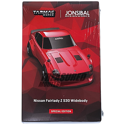 Tarmac Works Nissan Fairlady Z S30 Widebody Red Jon Sibal Hong Kong Toy Car Salon 2025 1/64 Die Cast