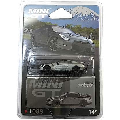 Mini GT Nissan GT-R 2013 Dark Metal Gray (NISMO R35 CRS Version) Blister Packaging MGT01089BL 1/64 Die Cast (Copy)