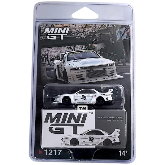 Mini GT Nissan GT-R32 LB-Kaido Works TAS 2025 Blister Packaging MGT01217-BL 1/64 Diecast