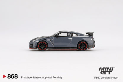 Mini GT Nissan GT-R Nismo 2024 NISMO Stealth Gray MGT00868 1/64 Die Cast