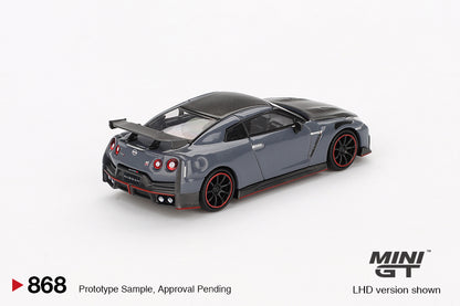 Mini GT Nissan GT-R Nismo 2024 NISMO Stealth Gray MGT00868 1/64 Die Cast