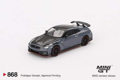 Mini GT Nissan GT-R Nismo 2024 NISMO Stealth Gray MGT00868 1/64 Die Cast