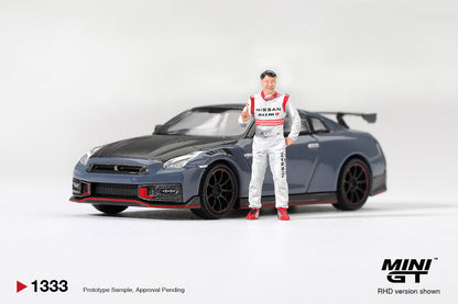 [Pre-Order] Mini GT Nissan GT-R Nismo 2024 Tsukuba Production Car Lap Record W Matsuda Figure Tsugio Matsuda Collection MGT01333 1/64 Diecast