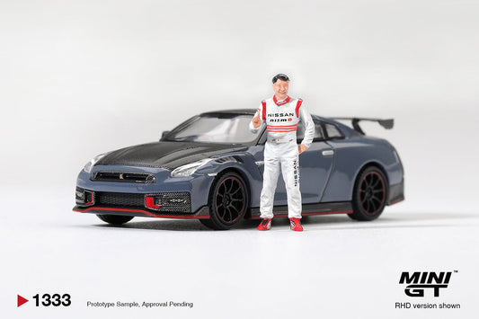 [Pre-Order] Mini GT Nissan GT-R Nismo 2024 Tsukuba Production Car Lap Record W Matsuda Figure Tsugio Matsuda Collection MGT01333 1/64 Diecast