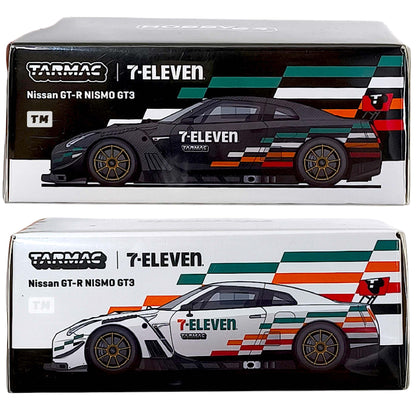 Tarmac Works Nissan GT-R Nismo GT3 Black & White Set 7-Eleven Taiwan Store Exclusive 2026 1/64 Diecast