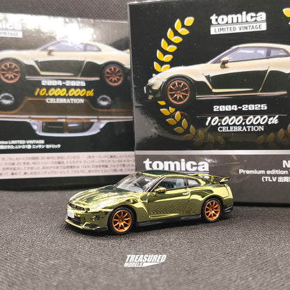 TomyTec Tomica Limited Vintage Neo TLV-N Nissan GT-R Premium edition T-spec 2024 Model 10th Million Celebration 1/64 Diecast