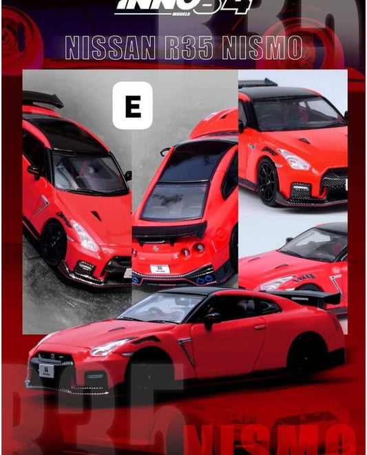Inno64 Nissan GT-R R35 Nismo Red 1/64 Die Cast