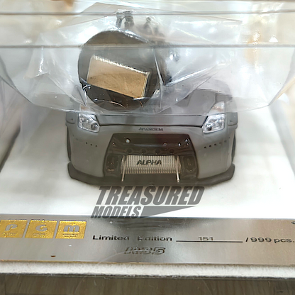 PGM Nissan GT-R R35 Pandem Rocket Bunny Combet Gray Ordinary Version PGM-640703 1/64 Diecast