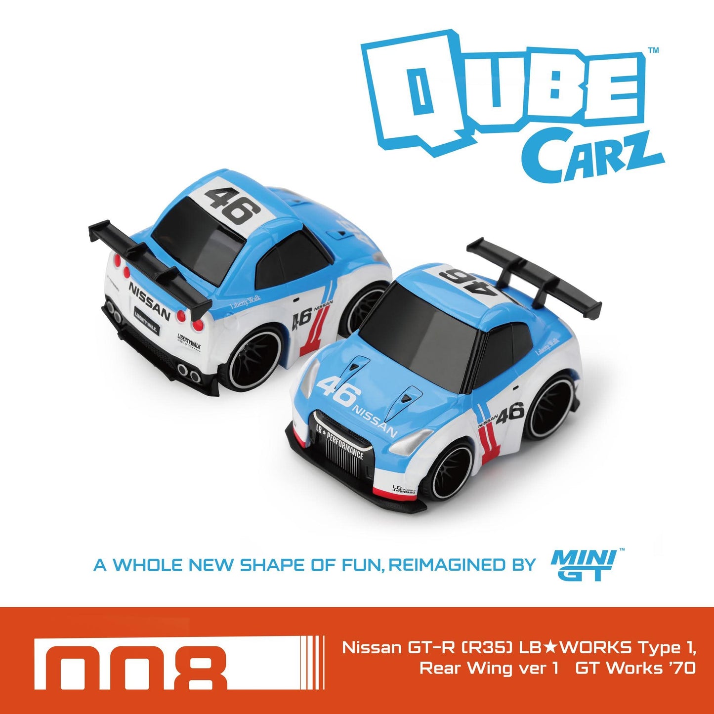 Qube Carz Mini GT Liberty Walk Series 2 Blister Packaging (Set of 3) Diecast