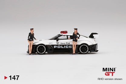 Mini GT Nissan GT-R (R35) Liberty Walk LB WORKS Police MGT00147 1/64 Diecast