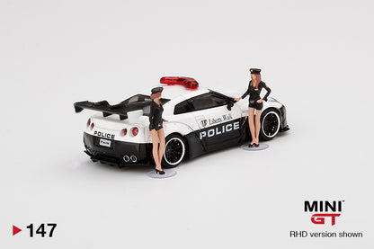 Mini GT Nissan GT-R (R35) Liberty Walk LB WORKS Police MGT00147 1/64 Diecast