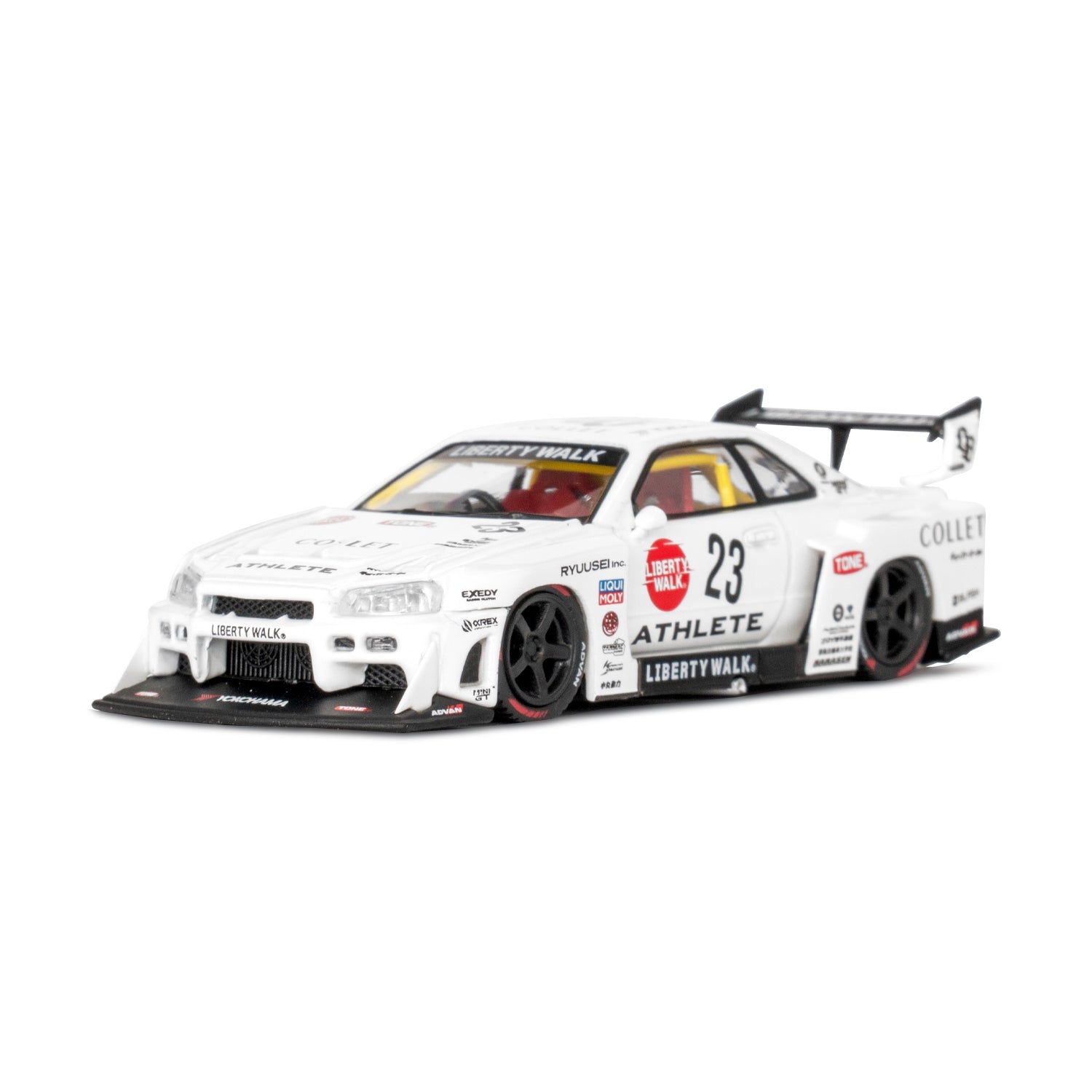 Mini GT Nissan LB-ER34 Super Silhouette ATHLETE-COLLET LBWK Card Blist ...
