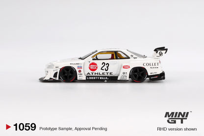 *Pre-Order* Mini GT (Blister Packaging) Nissan LB-ER34 Super Silhouette ATHLETE-COLLET MGT01059 1/64 Die Cast