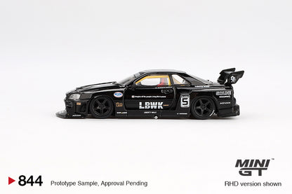 Mini GT Nissan LB-ER34 Super Silhouette SKYLINE Black MGT00844 1/64 Die Cast