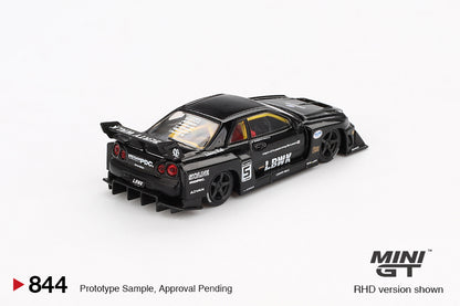 Mini GT Nissan LB-ER34 Super Silhouette SKYLINE Black MGT00844 1/64 Die Cast