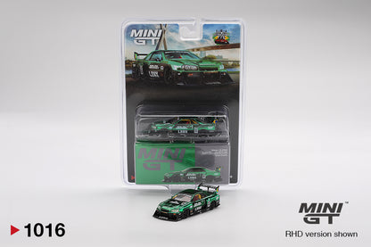 Mini GT Nissan LB-ER34 Super Silhouette SKYLINE Green Chrome 2025 Salão DieCast 6 MGT01016-BL 1/64 Diecast