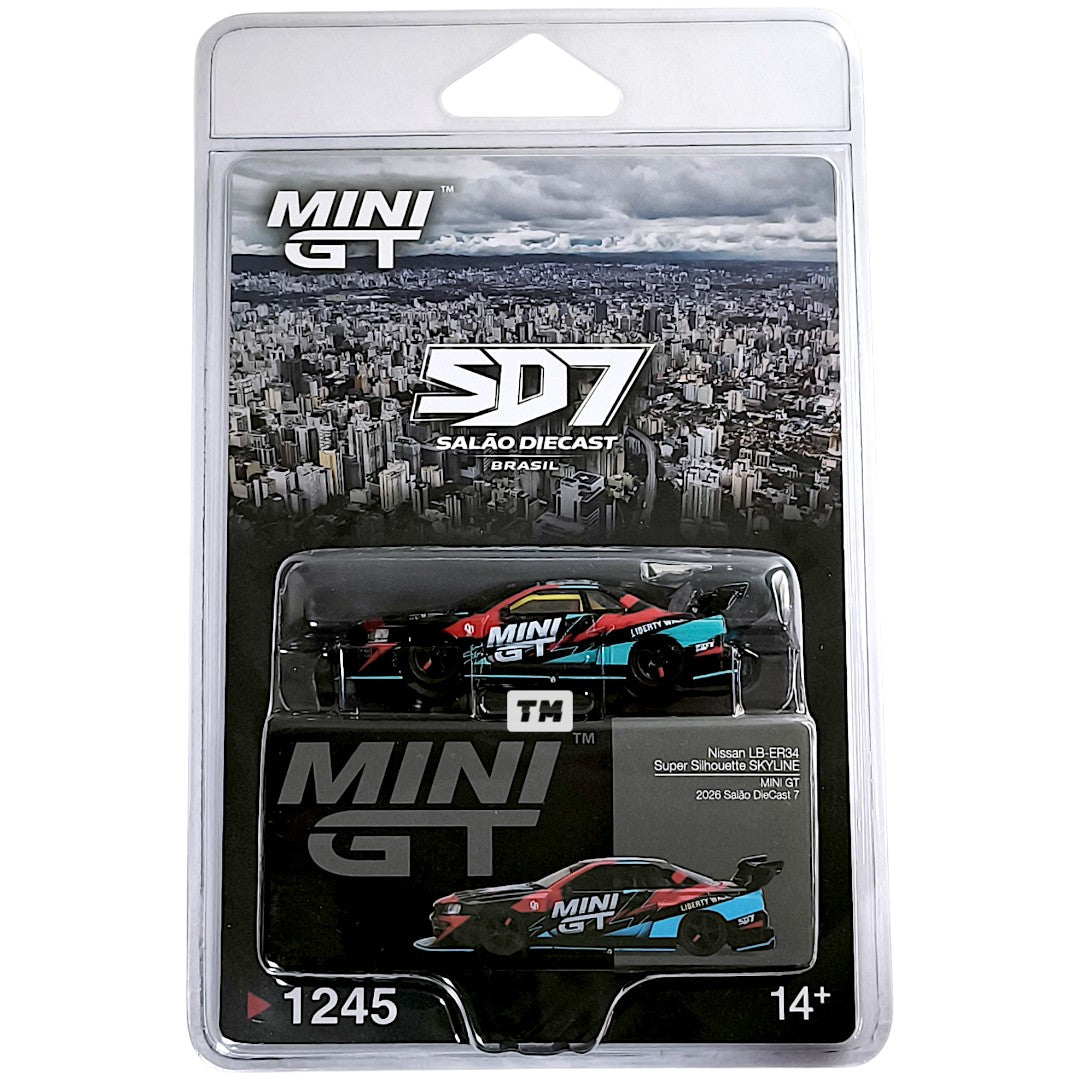 Mini GT Nissan LB-ER34 Super Silhouette SKYLINE MINI GT 2026 Salao DieCast 7 MGT01245 1/64 Diecast