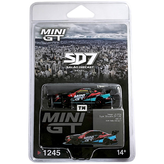 Mini GT Nissan LB-ER34 Super Silhouette SKYLINE MINI GT 2026 Salao DieCast 7 MGT01245 1/64 Diecast