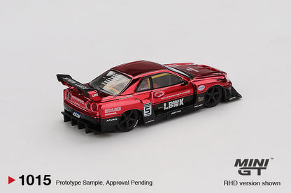 Mini GT Nissan Skyline GT-R LB-ER34 Super Silhouette Red Chrome Brazil Exclusive 2025 1/64 Diecast