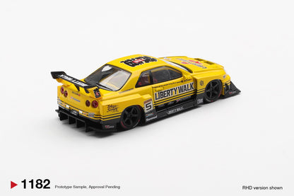 [Pre-Order] Mini GT Nissan LB-ER34 Super Silhouette  SKYLINE Sport Yellow MGT01182 1/64 Diecast