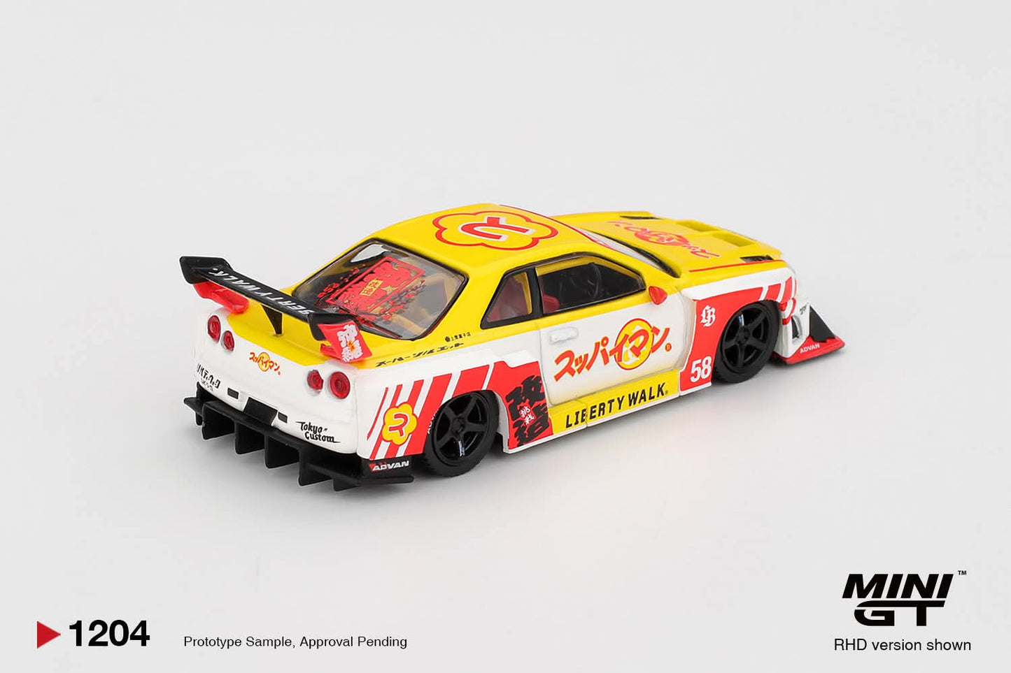 [Pre-Order] Mini GT Nissan LB-ER34 Super Silhouette SKYLINE Suppaiman Okinawa MGT01204 1/64 Diecast