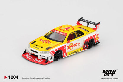[Pre-Order] Mini GT Nissan LB-ER34 Super Silhouette SKYLINE Suppaiman Okinawa MGT01204 1/64 Diecast