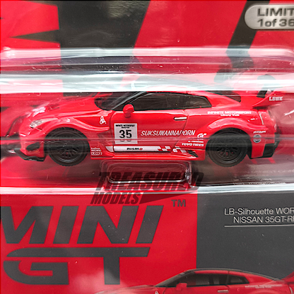 Mini GT Nissan LB-Silhouette WORKS GT 35GT-RR Ver.1 LBWK Card Blister Packaging MGT00311 1/64 Diecast