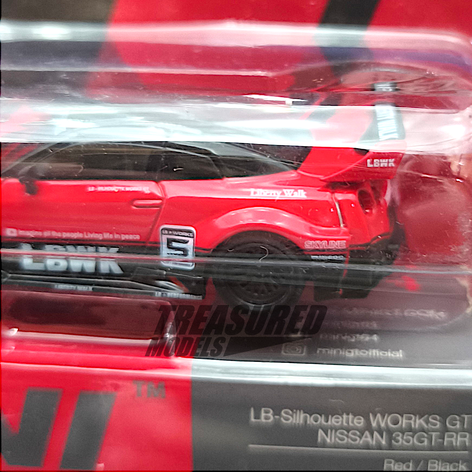 Mini GT Nissan LB-Silhouette WORKS GT 35GT-RR Ver.1 Red Black LBWK Mini GT Nissan LB-Silhouette WORKS GT 35GT-RR Ver.1 Red Black LBWK