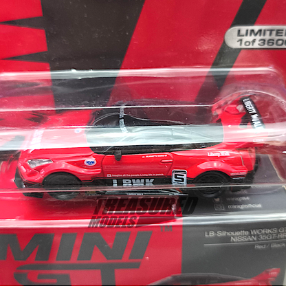 Mini GT Nissan LB-Silhouette WORKS GT 35GT-RR Ver.1 Red Black LBWK Card Blister Packaging MGT00324 1/64 Diecast