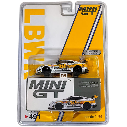 Mini GT Nissan LB-Silhouette WORKS GT 35GT-RR Ver.2 LB Racing Formula Drift 2022 LBWK Blister Packaging MGT00491-BL 1/64 Diecast