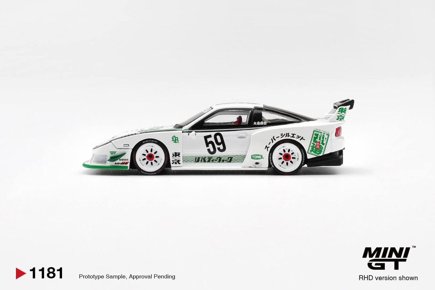 [Pre-Order] Mini GT Nissan LB-Super Silhouette 180SX White MGT01181 1/64 Diecast