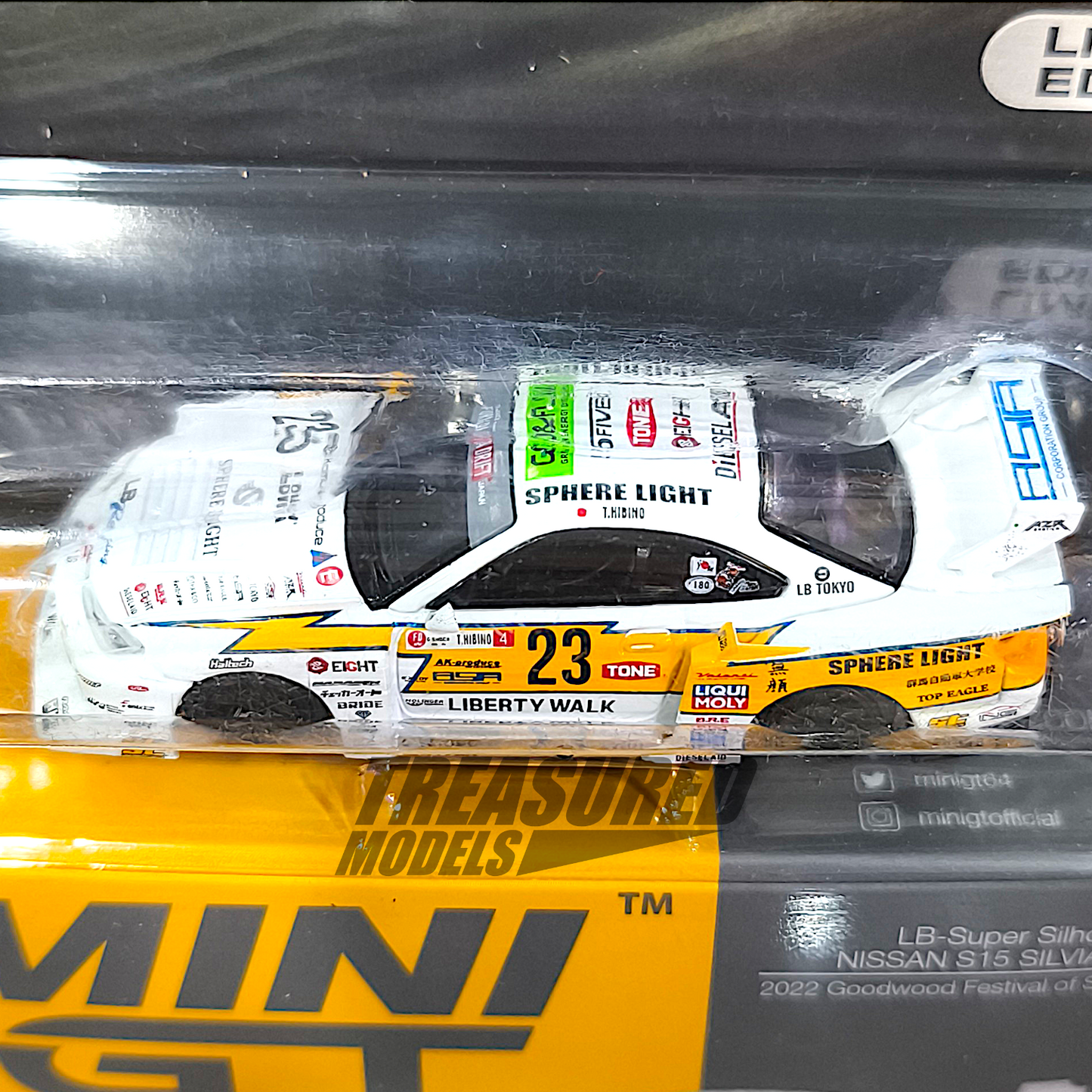 Mini GT Nissan LB-Super Silhouette S15 SILVIA #23 2022 Goodwood Festival of Speed Blister Packaging MGT00618 1/64 Diecast