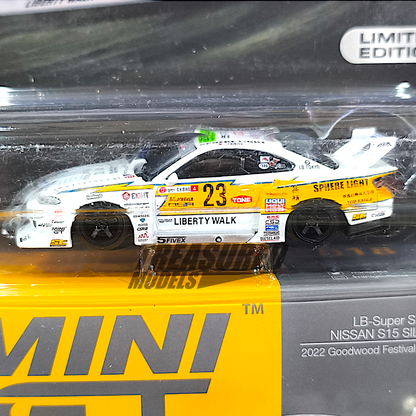 Mini GT Nissan LB-Super Silhouette S15 SILVIA #23 2022 Goodwood Festival of Speed Blister Packaging MGT00618 1/64 Diecast