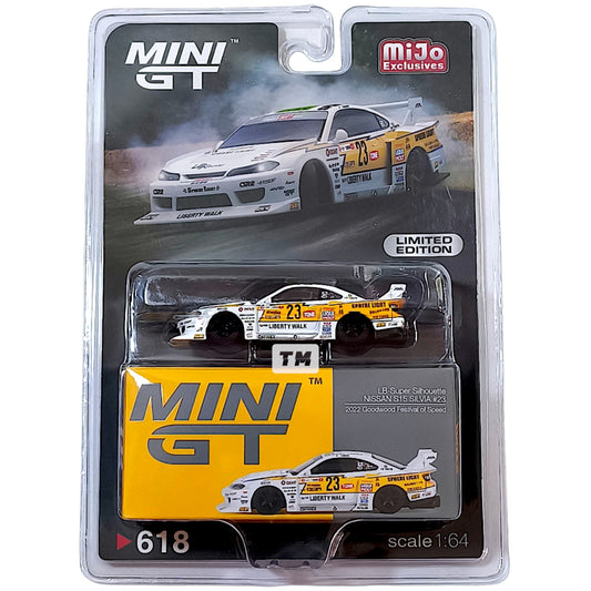 Mini GT Nissan LB-Super Silhouette S15 SILVIA #23 2022 Goodwood Festival of Speed Blister Packaging MGT00618-BL 1/64 Diecast