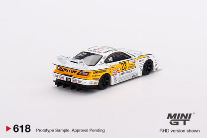 Mini GT Nissan LB-Super Silhouette S15 SILVIA #23 2022 Goodwood Festival of Speed Blister Packaging MGT00618-BL 1/64 Diecast