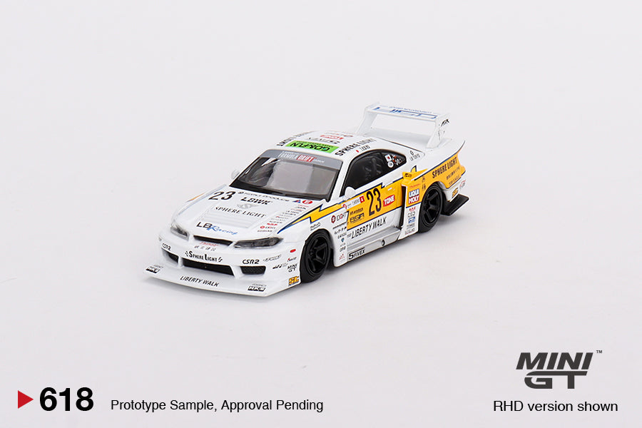 Mini GT Nissan LB-Super Silhouette S15 SILVIA #23 2022 Goodwood Festival of Speed Blister Packaging MGT00618-BL 1/64 Diecast