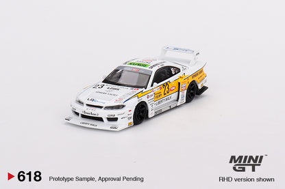 Mini GT Nissan LB-Super Silhouette S15 SILVIA #23 2022 Goodwood Festival of Speed Blister Packaging MGT00618-BL 1/64 Diecast