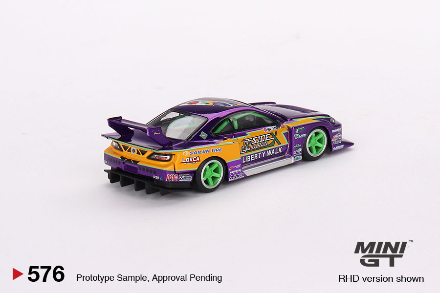 Mini GT Nissan LB-Super Silhouette S15 SILVIA #555 2022 Formula Drift Japan MGT00576 1/64 Die Cast