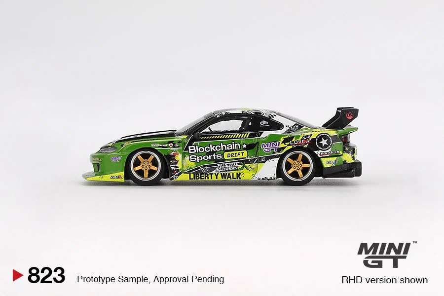 Mini GT Nissan LB-Super Silhouette S15 Silvia 555 V2 2024 Formula Drift Japan Blister Packaging MGT00823 1/64 Diecast