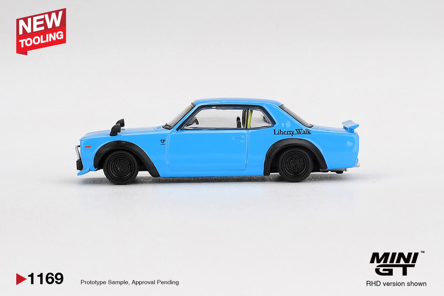 [Pre-Order] Nissan LB★Works HAKOSUKA Baby Blue Blister Packaging MGT01169 1/64 Diecast