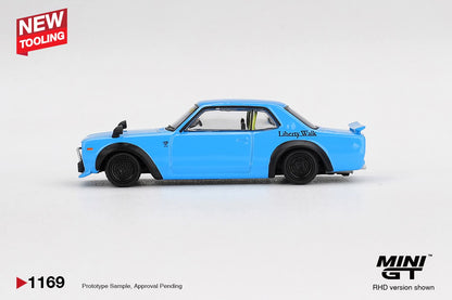 [Pre-Order] Nissan LB★Works HAKOSUKA Baby Blue Blister Packaging MGT01169 1/64 Diecast