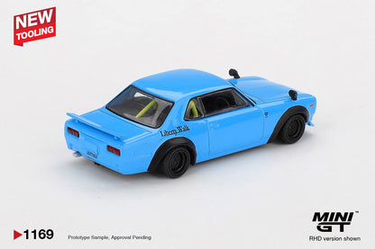 [Pre-Order] Nissan LB★Works HAKOSUKA Baby Blue Blister Packaging MGT01169 1/64 Diecast