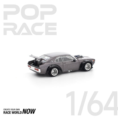 *Pre-Order* Pop Race Nissan Laurel C130 Metallic Gray PR640304 1/64 Die Cast